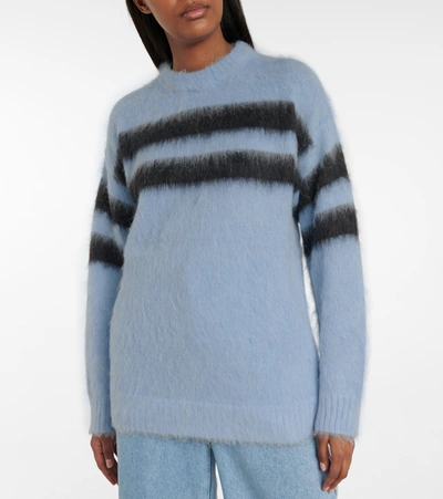 Shop Acne Studios Alpaca-blend Oversized Sweater In Blue