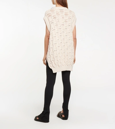 Shop Simone Rocha Embellished Sleeveless Sweater In Beige