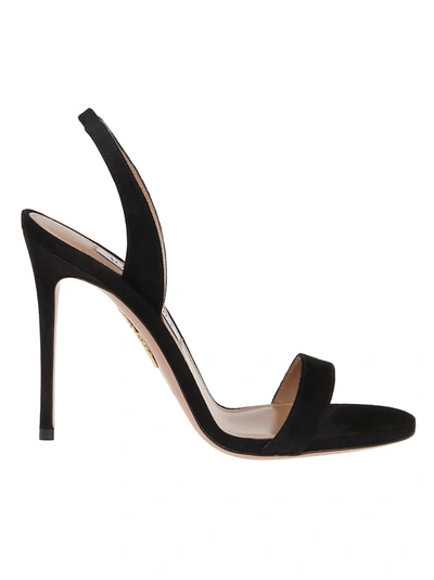 Shop Aquazzura So Nude Sandal 105 In Black