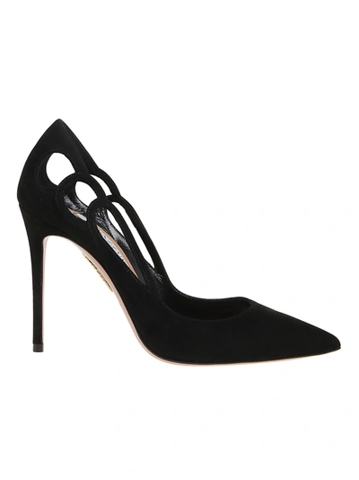 Shop Aquazzura Fenix Pump 105 In Black