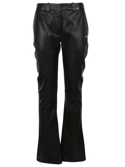 Shop Off-white Tailored Fitted Leather Pant In Black No Color