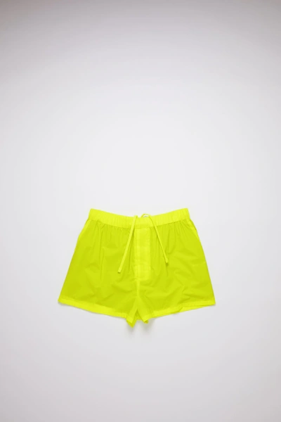 Shop Acne Studios Neon Shorts Neon Yellow