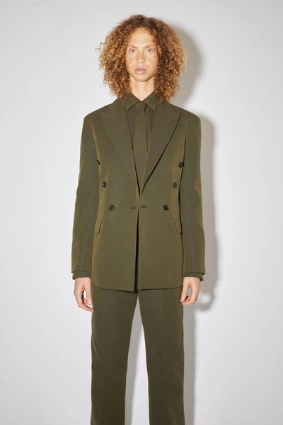 Shop Acne Studios Classic Suit Jacket Hunter Green