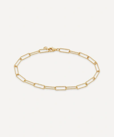 Shop Monica Vinader Gold Plated Vermeil Silver Alta Textured Chain Bracelet