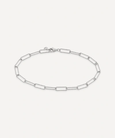 Shop Monica Vinader Silver Alta Textured Chain Bracelet