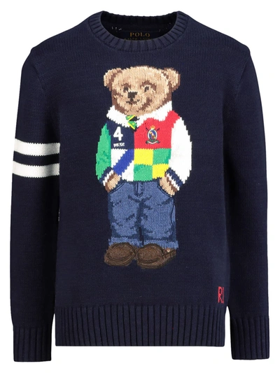 Shop Polo Ralph Lauren Kids Pullover For Boys In Blue