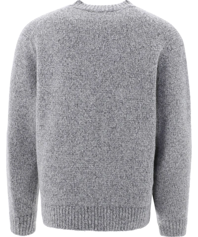 Shop Acne Studios Melange Wool Sweater In Grey