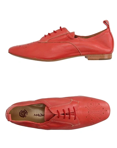 Maliparmi Lace-up Shoes In Coral | ModeSens