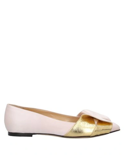 Shop Charlotte Olympia Ballet Flats In Light Pink