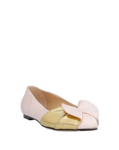 Shop Charlotte Olympia Ballet Flats In Light Pink