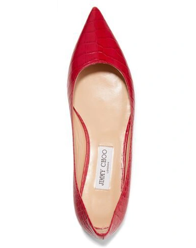 Shop Jimmy Choo Ballet Flats In Red