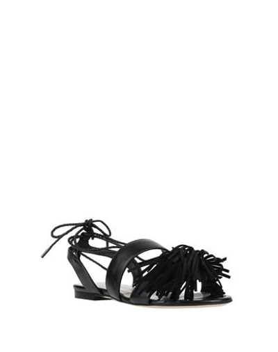 Shop Fabiana Filippi Woman Sandals Black Size 7 Soft Leather
