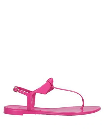 Alexandre Birman Fuchsia Rubber Flip Flops In Pink