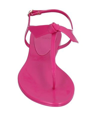 Shop Alexandre Birman Woman Thong Sandal Fuchsia Size 5 Textile Fibers In Pink