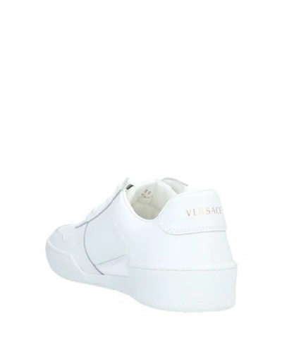 Shop Versace Woman Sneakers White Size 7 Calfskin, Textile Fibers
