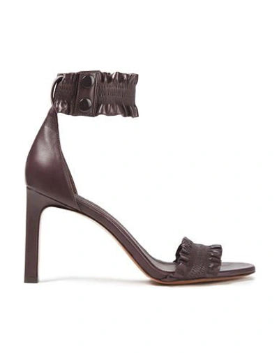 Shop Zimmermann Sandals In Dark Brown