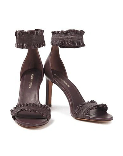 Shop Zimmermann Sandals In Dark Brown