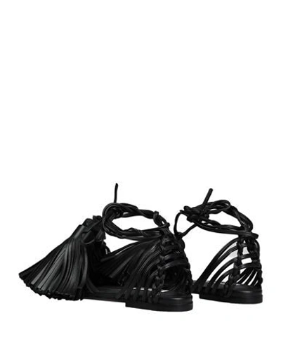 Shop Jil Sander Woman Sandals Black Size 5 Soft Leather