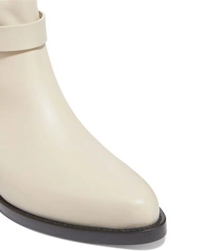 Shop Legres Woman Ankle Boots Beige Size 7 Soft Leather