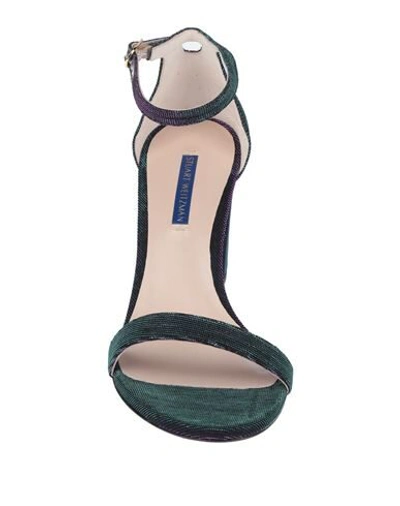 Shop Stuart Weitzman Woman Sandals Purple Size 6.5 Textile Fibers