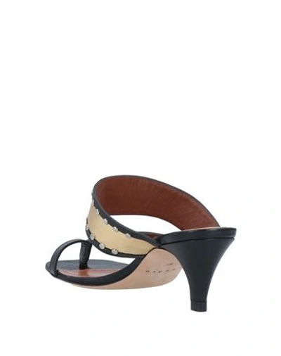 Shop Sandro Toe Strap Sandals In Gold