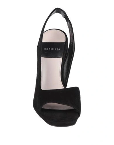 Shop Premiata Woman Sandals Black Size 6.5 Soft Leather
