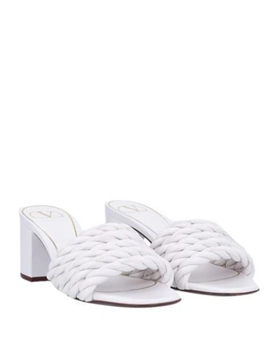 Shop Valentino Garavani Woman Sandals White Size 11 Soft Leather