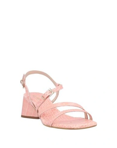 Shop Les:venues Les: Venues Sandals In Salmon Pink