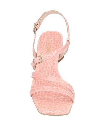 Shop Les:venues Les: Venues Sandals In Salmon Pink