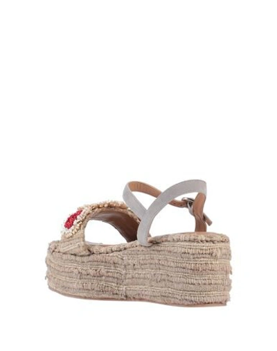Coral Blue Sandals In Beige