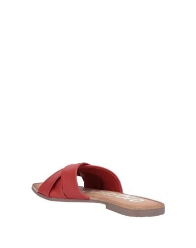 Shop Gioseppo Woman Sandals Rust Size 6 Soft Leather In Red