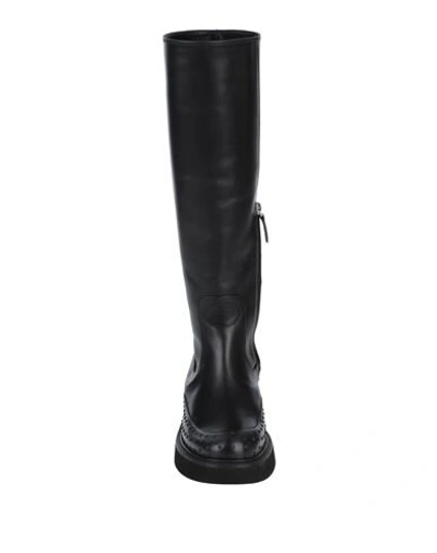 Tod's Woman Boot Black Size 7 Leather In Black