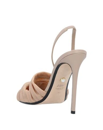 Shop Alevì Milano Sandals In Pale Pink