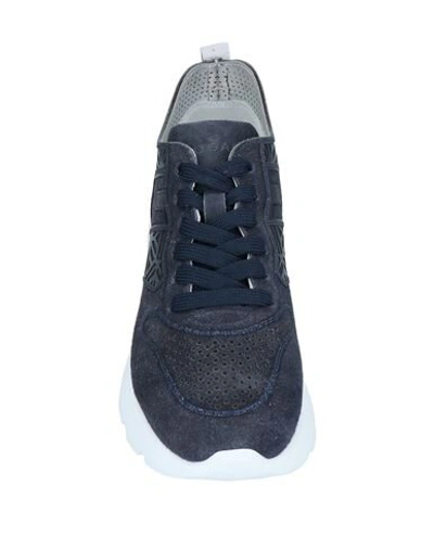 Shop Hogan Woman Sneakers Midnight Blue Size 7 Soft Leather