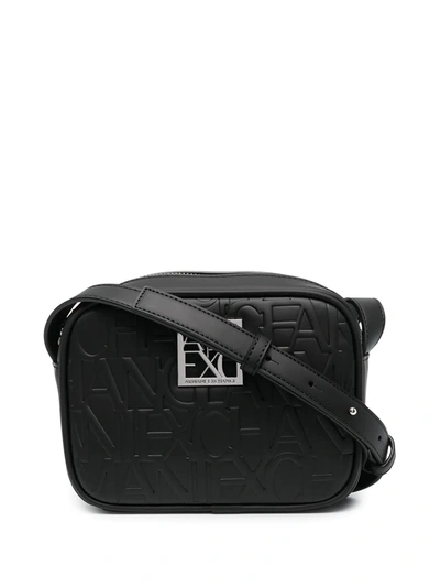Shop Armani Exchange Logo Cross-body Bag In Black