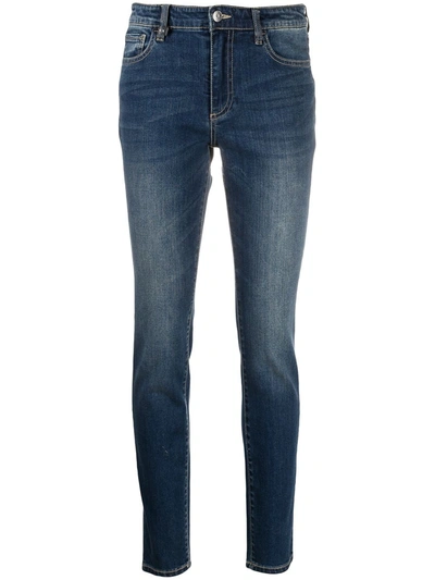 Shop Armani Exchange Slim-cut Denim Jeans In Blue