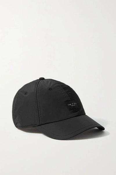 Shop Rag & Bone Addison Appliquéd Recycled Shell Baseball Cap In Black