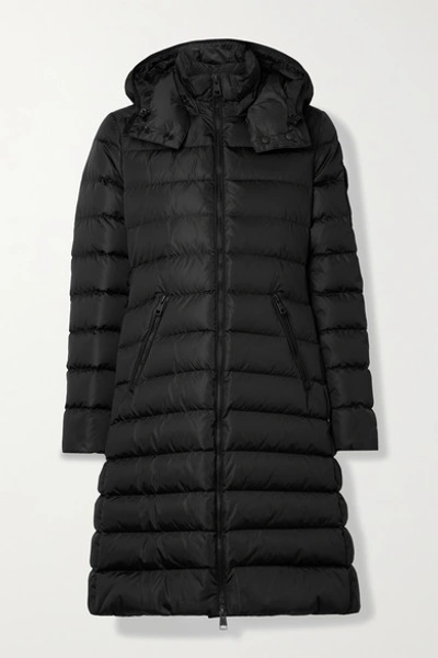 Shop Moncler Lemenez Hooded Quilted Econyl Down Coat In Black
