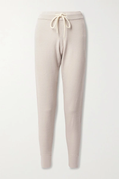 Shop Varley Alice 2.0 Cotton Track Pants In Light Gray