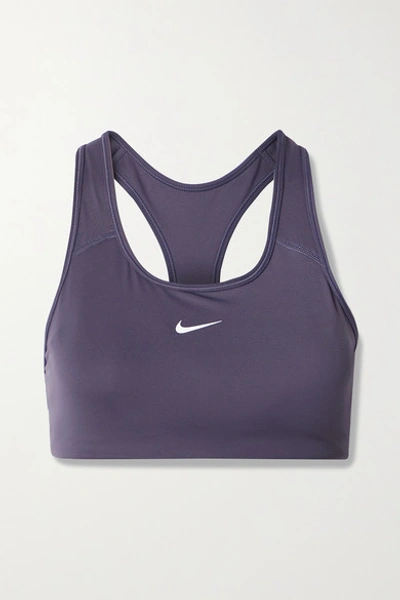 Shop Nike Swoosh Plus Recycled Dri-fit Sports Bra In Purple