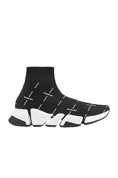 Shop Balenciaga 2.0 Speed Sneakers In Black & White