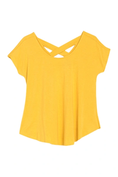 Shop Bobeau Crisscross Back T-shirt In Yellow Haze