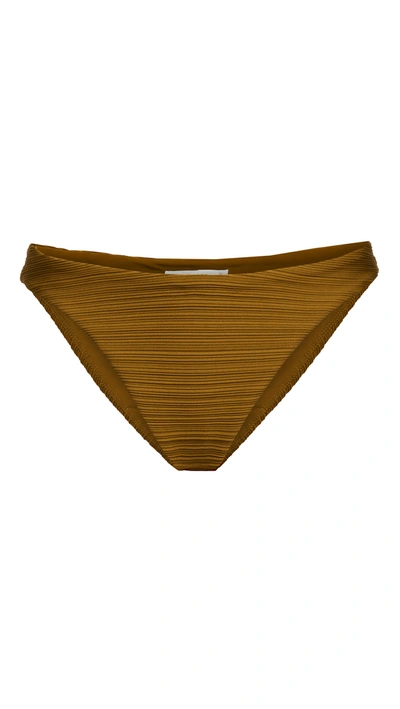 Shop Mara Hoffman Reva Bikini Bottoms In Olive