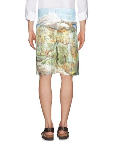 Jacquemus Costume Landscape-print Cotton Shorts In Sky Blue