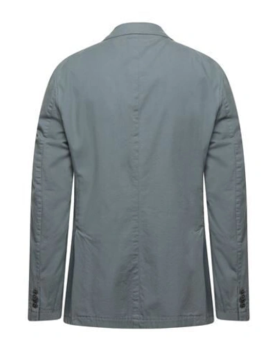 Shop Manuel Ritz White Suit Jackets In Lead