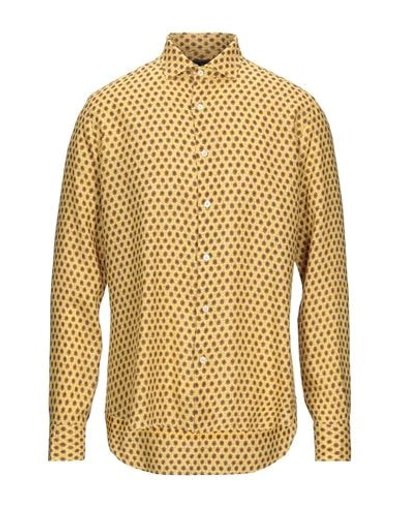 Shop Alessandro Boni Shirts In Yellow