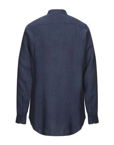 Shop Alessandro Boni Shirts In Dark Blue