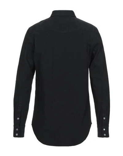 Shop Alexander Mcqueen Denim Shirts In Black