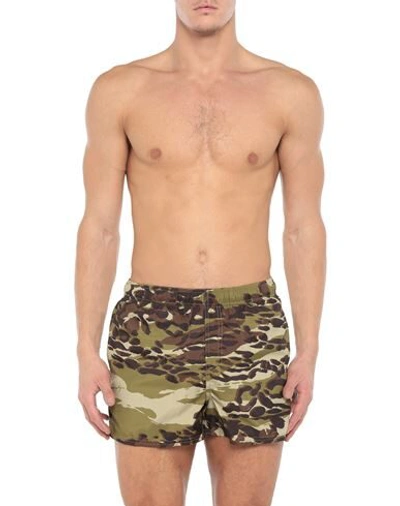 Shop Givenchy Swim Trunks In Military Green