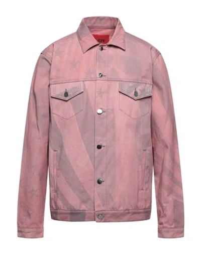 Shop 424 Fourtwofour Denim Outerwear In Pastel Pink